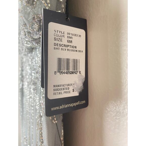 NWT ADRIANNA PAPELL DRESS GOWN 6 MOTHER OF THE BRIDE BRIDESMAID FORMAL EVENING - Picture 3 of 15